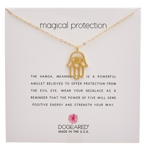 𝅺DOGEARED Protection  14K Over Silver Necklace - Picture 2 of 2